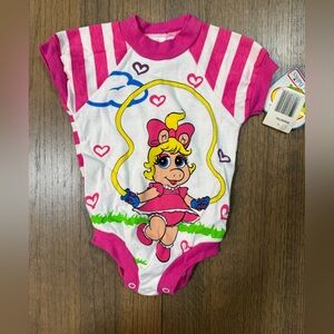 New Vintage Jim Henson's Muppet Babies Miss Piggy Onesie-Size 6 months